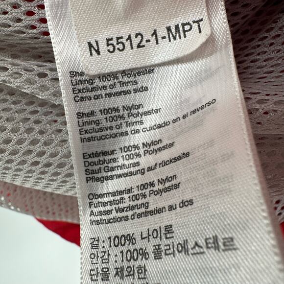 Marmot Size Medium Coat Red Hidden Hood Zip Up Winter Snow Rain Insulated - Picture 7 of 7